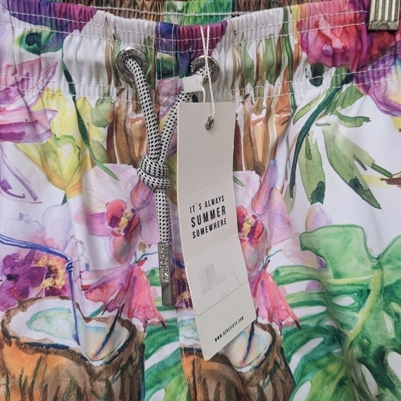 NWT Azul Siete Printed Swim Shorts - Picture 2 of 4